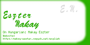 eszter makay business card